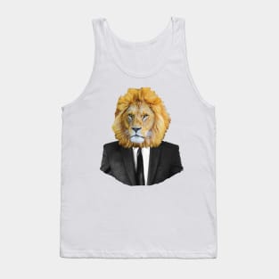 Lion portrait in black suit Tank Top